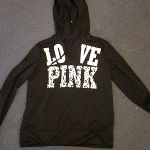 Lightweight black PINK hoodie sweatshirt large